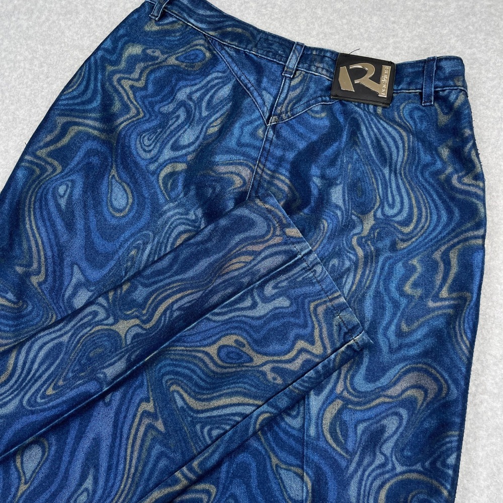 Vintage Rockies Jeans Womens 32/13 Swirl High Rise Western Psychedelic Bare Back